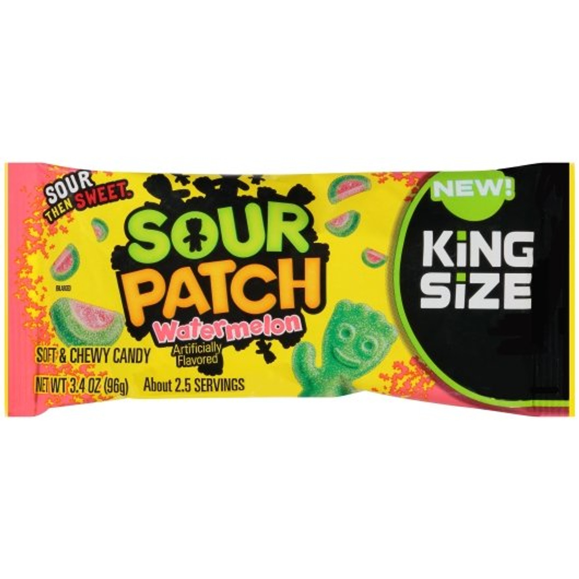 Sour Patch Kids Fat Free Soft Candy Gummy Candy, 3.4 Ounce, 18 Per Box, 8 Per Case