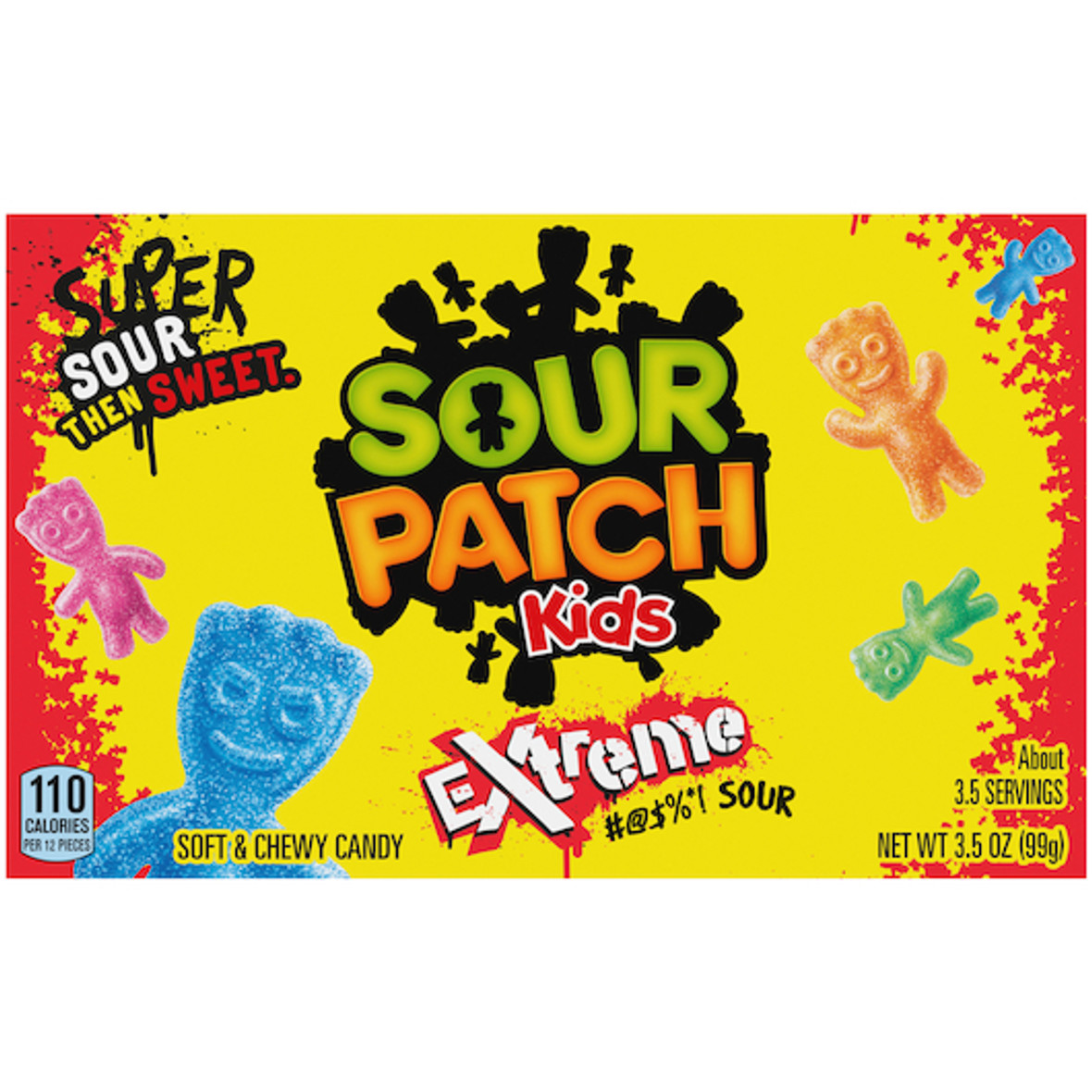 Sour Patch Kids Fat Free Gummy Candy, 3.5 Ounce, 12 Per Case