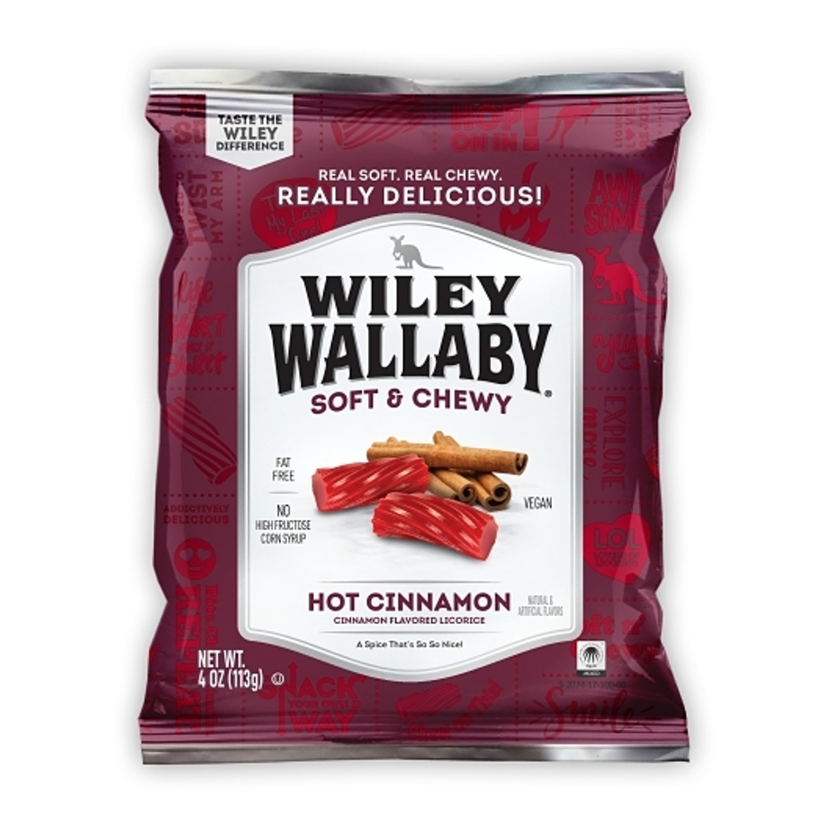 Wiley Wallaby Hot Cinnamon Licorice, 12/4Oz Case, 12 Per Case