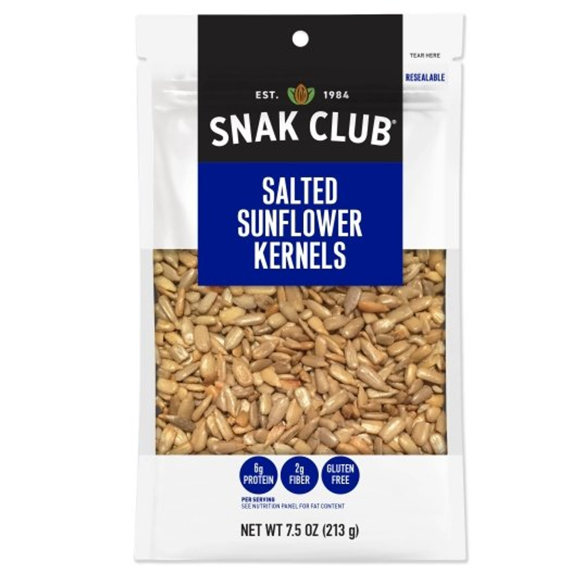 Snak Club Century Snacks Sunflower Kernels, 7.5 Ounce, 6 Per Case