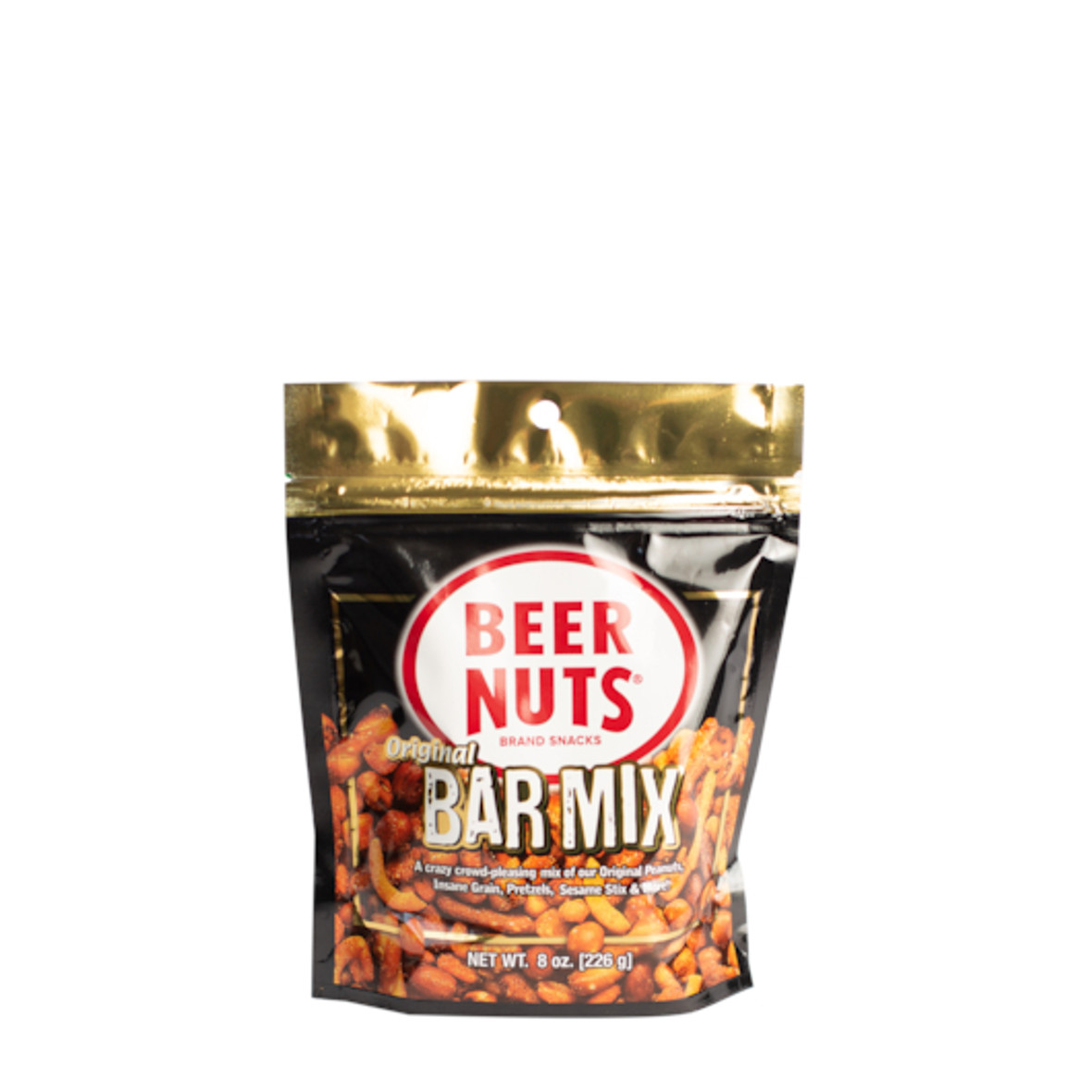 Beer Nuts Original Bar Mix Resealable Sup, 8 Ounce, 12 Per Case