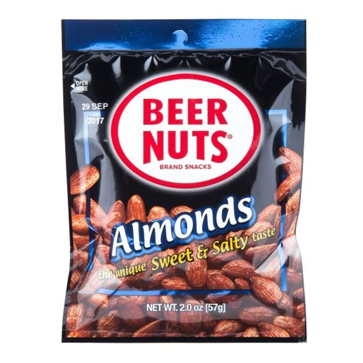 Beer Nuts Sweet And Salty Almond, 2 Ounces, 12 Per Box, 4 Per Case