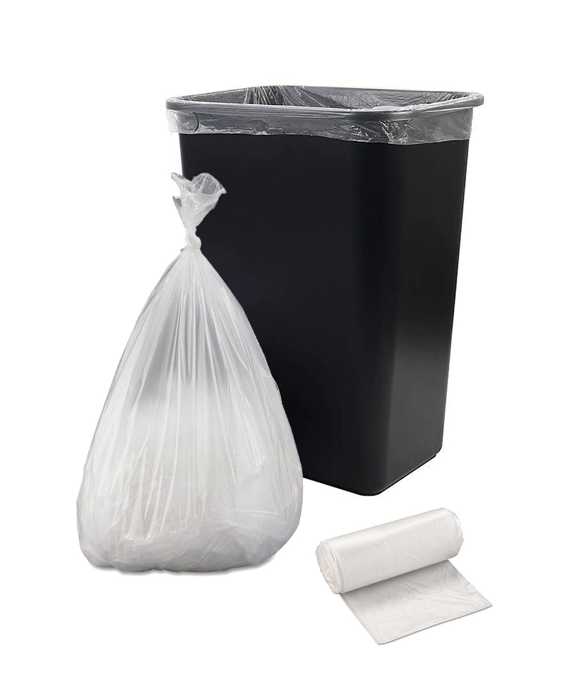 24 x 33 6 MIL, Natural Low-Density Trash Liners, 12-16 Gallon, 1,000  Liners/Case