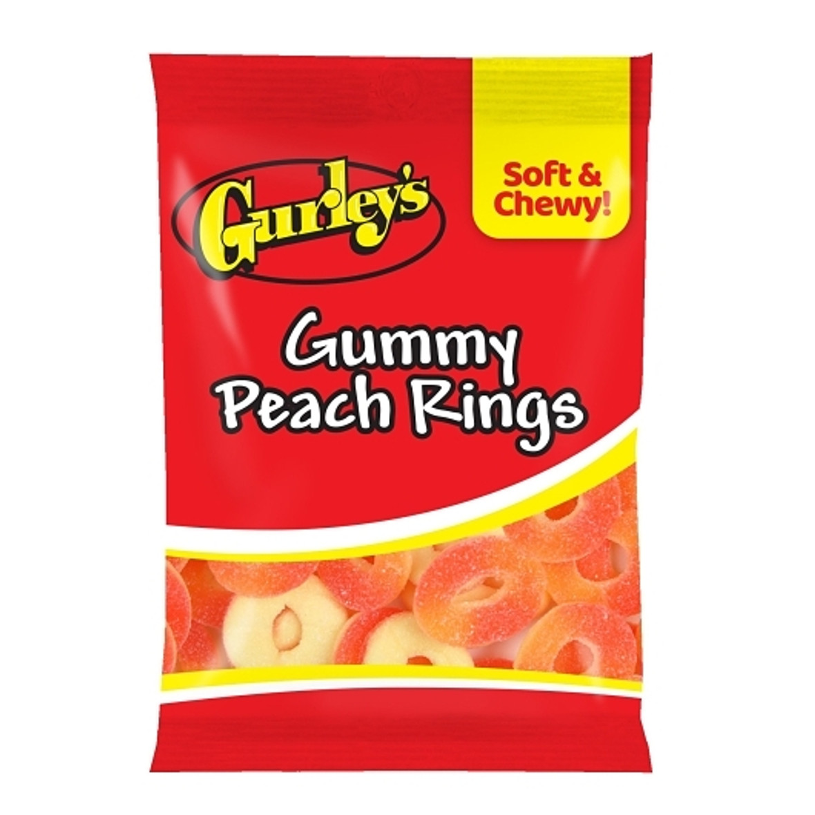 Pal Peach Rings Gummy Candy, 5 Each, 12 Per Case