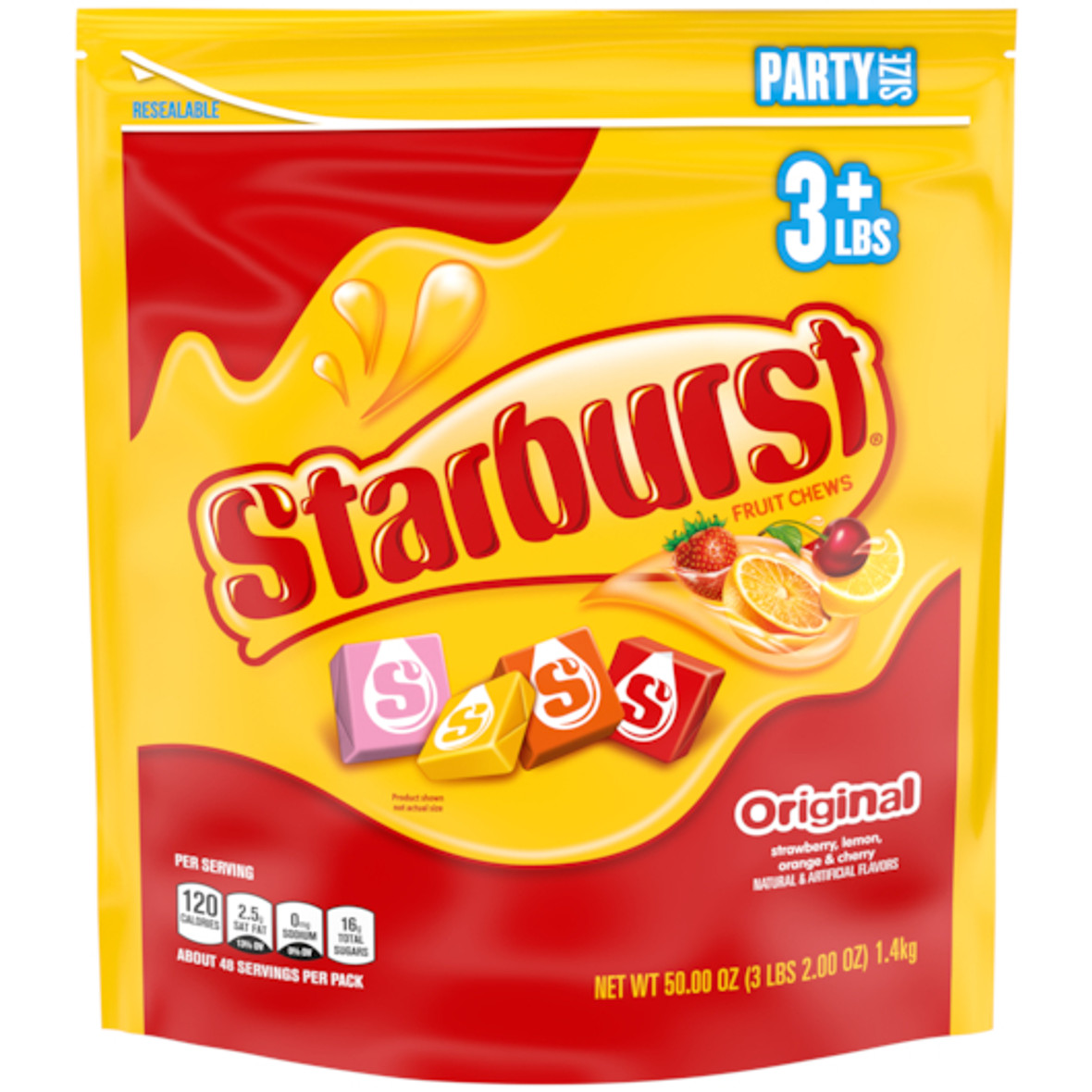 Starburst Original Stand Up Pouch Party Size, 50 Ounces, 6 Per Case