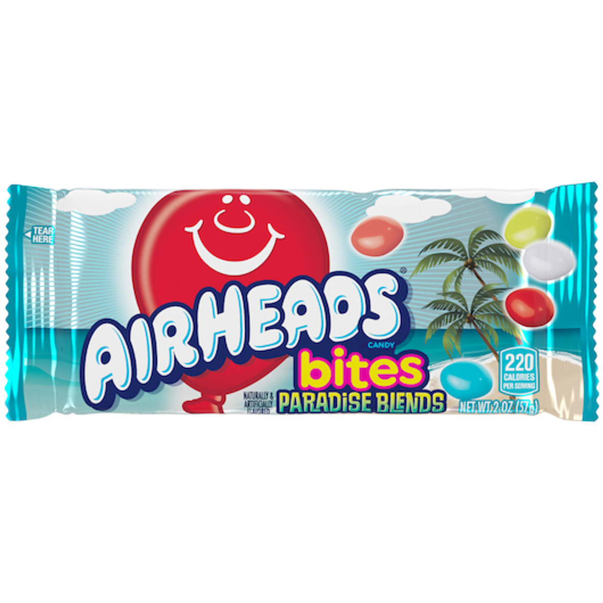 Airheads Bites Paradise Blends Candy, 2 Ounce, 18 Per Box, 8 Per Case