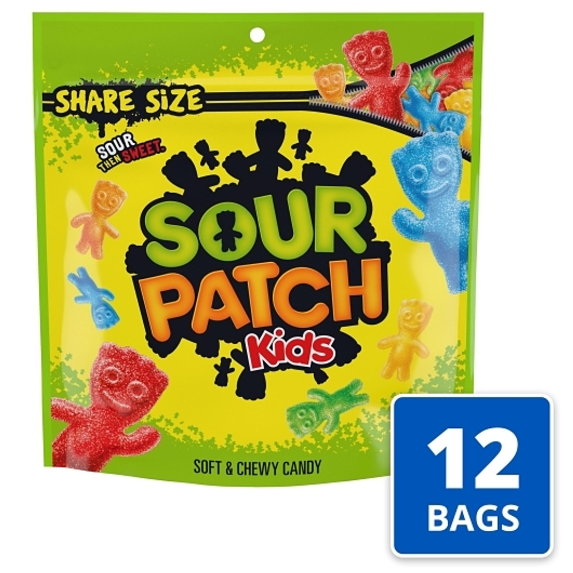 Sour Punch Kids Bites Original Soft and Chewy Candy, 12 Ounce, 12 Per Case