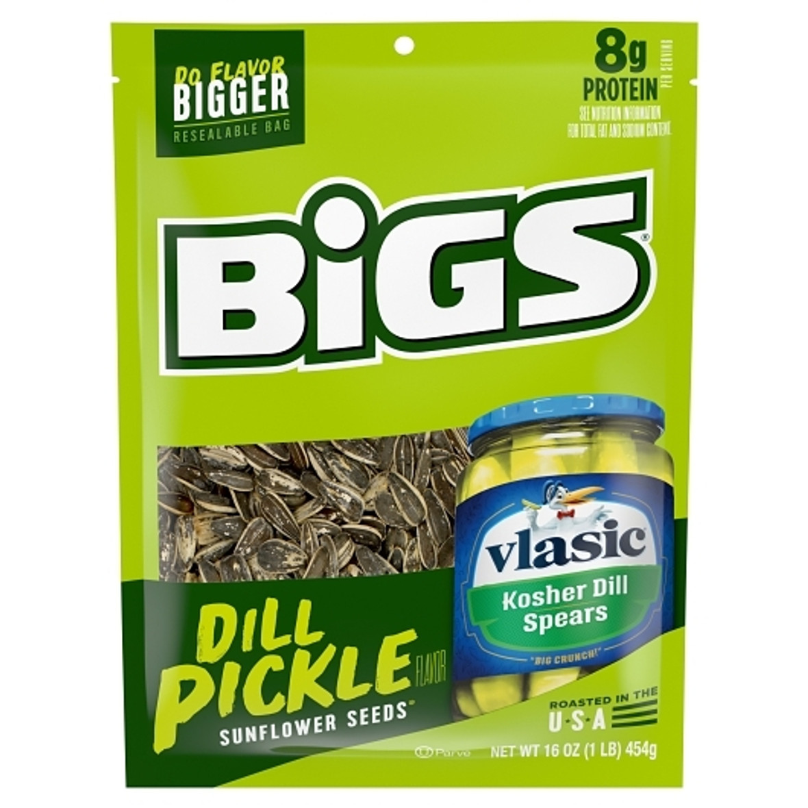 Bigs Dill Pickle Sunflower Seeds, 16 Ounce, 8 Per Case