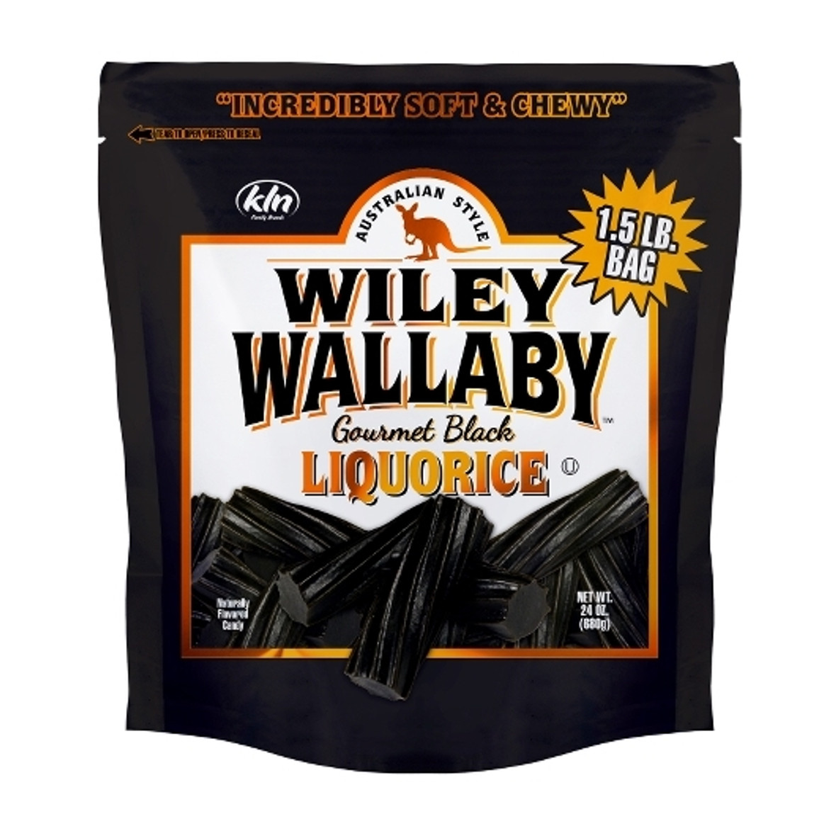 Wiley Wallaby Black Licorice, 24 Ounce, 10 Per Case