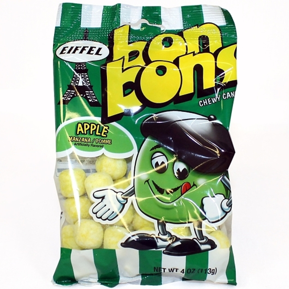 Eiffel Bonbons Apple Peg Bag, 4 Ounce, 12 Per Case