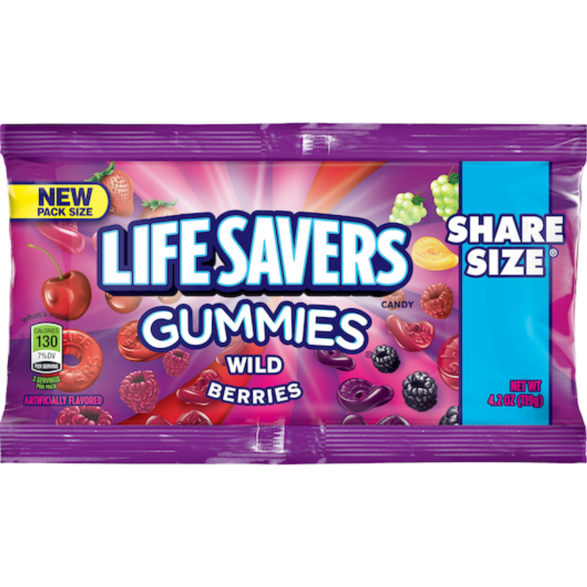 Lifesaver Wild Berry Gummies Candy, 4.2 Ounces, 15 Per Box, 6 Per Case