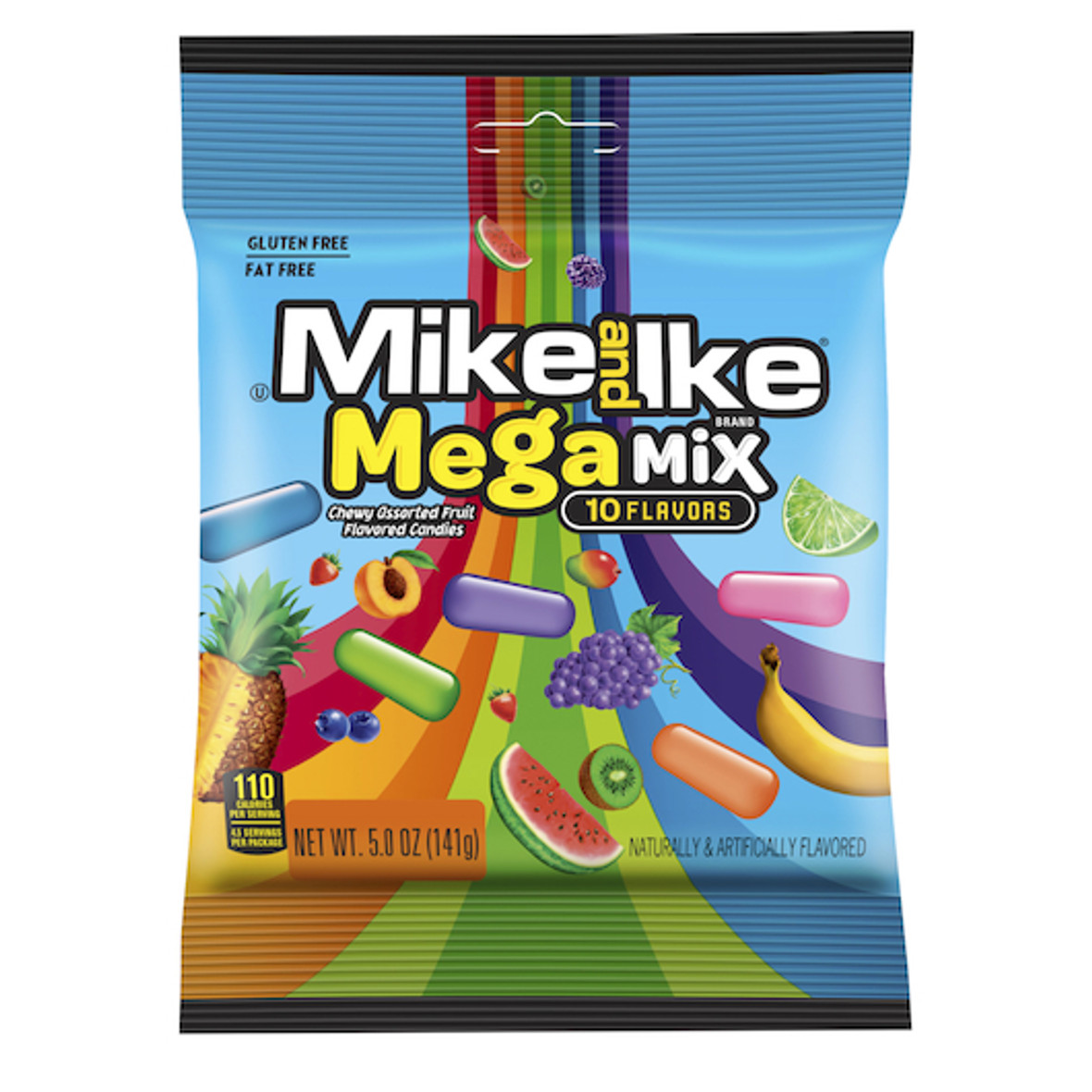 Mike & Ike Mega Mix Peg Bag, 5 Ounce, 12 Per Case