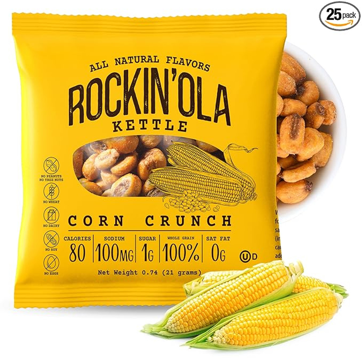 Rockin ola Kettle Corn Crunch, 2 Pound, 4 per case