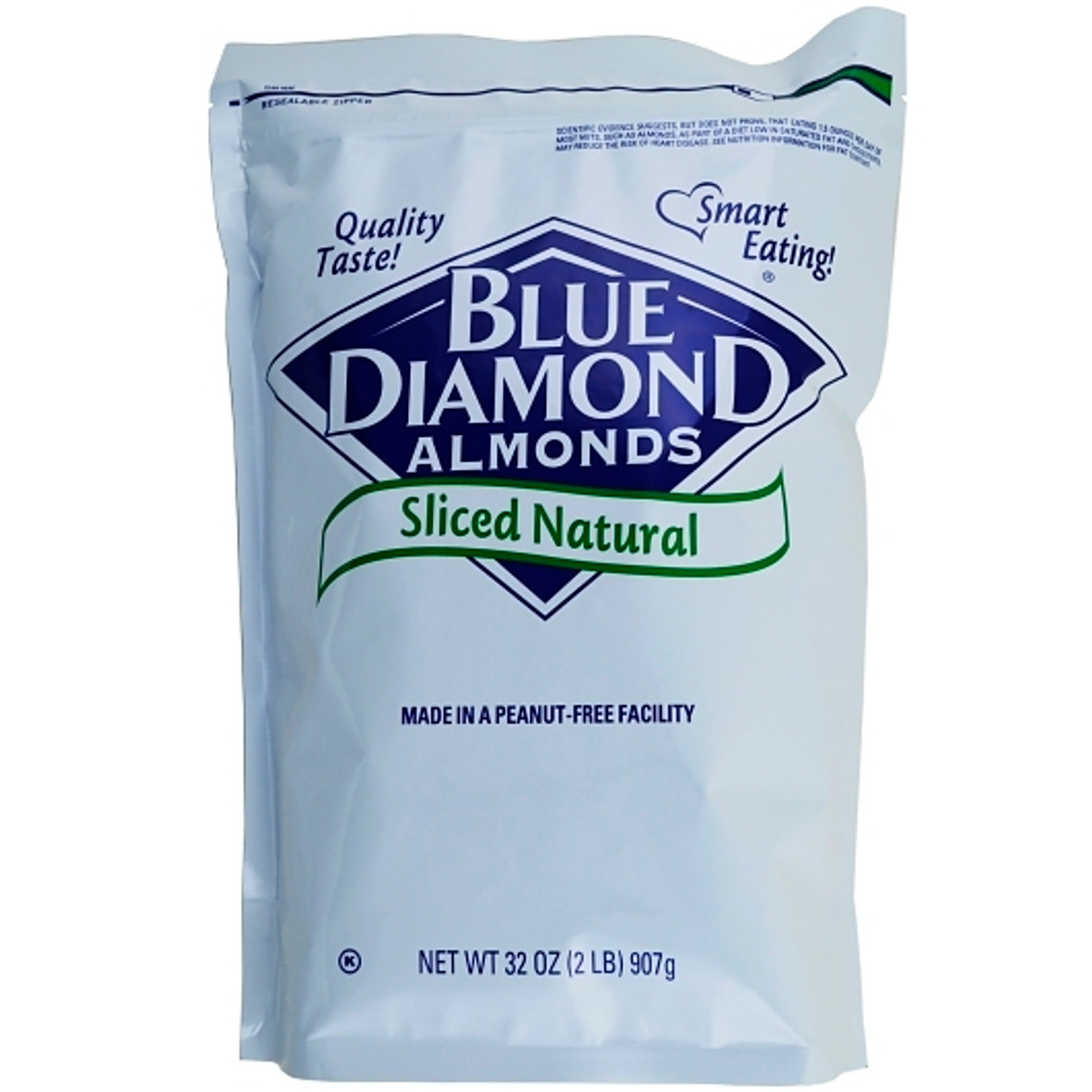 Blue Diamond Almonds Natural Sliced, 2 Pound, 4 Per Case