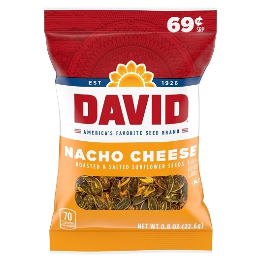 DAVID Jumbo Salted Roasted Sunflower Seeds – Keto Friendly, 5.25 Oz Bags (12 Pack) – Exp 2026