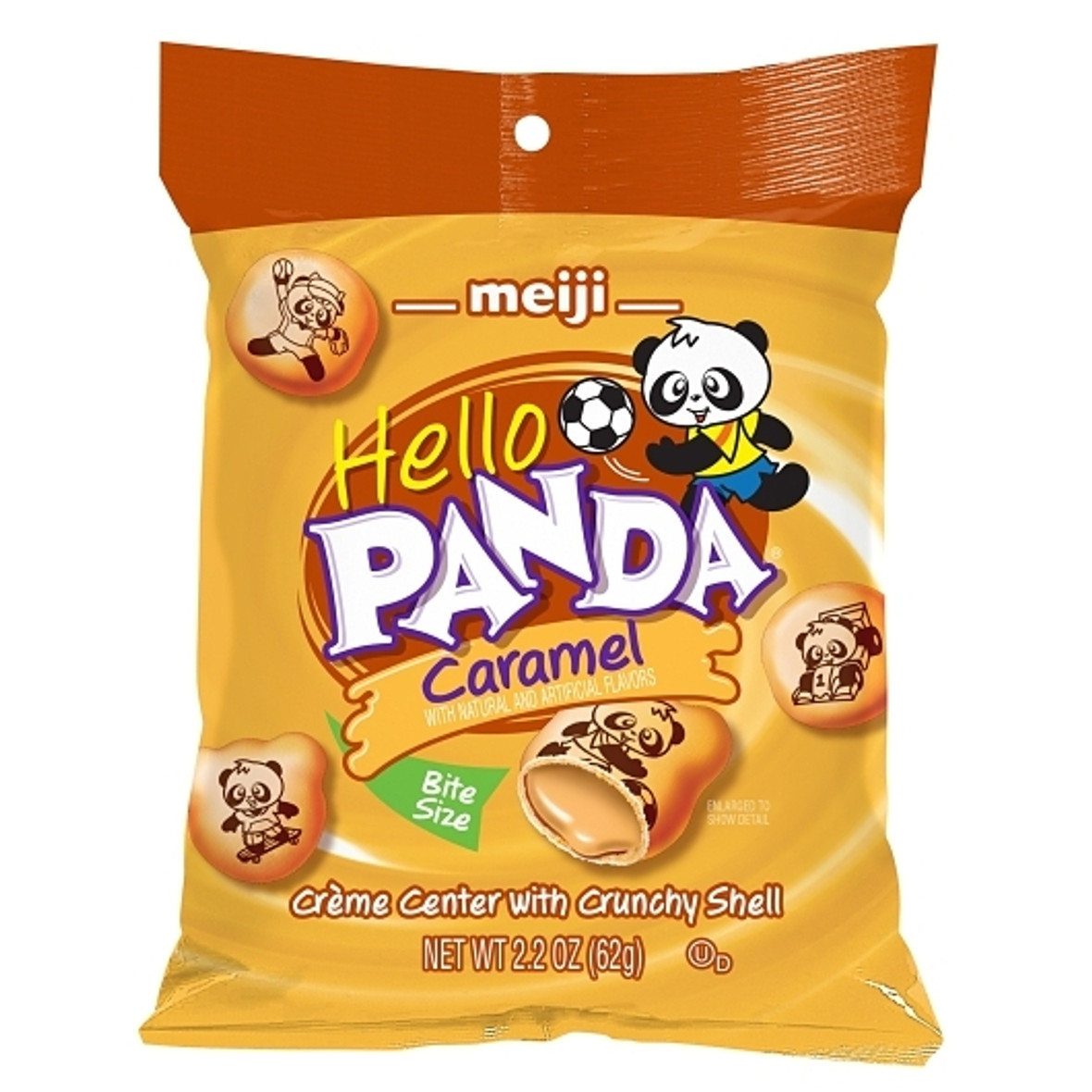 Hello Panda Caramel Creme Filled Bite Size Cookie, 2.2 Ounce, 6 Per Box, 4 Per Case