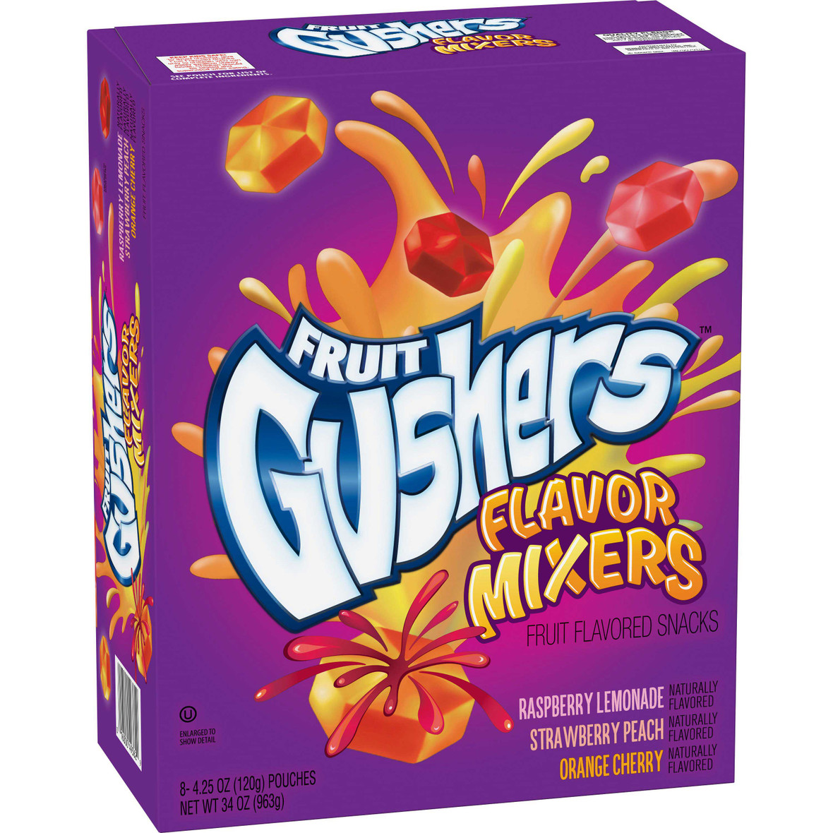 Gushers Fruit Gluten Free Mixed Flavors Fruit Snacks, 34 Ounces, 6 Per Case