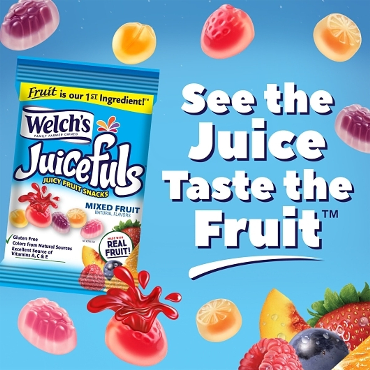 Juicefuls Mixed Fruit, 1 Ounce, 6 Per Box, 8 Per Case