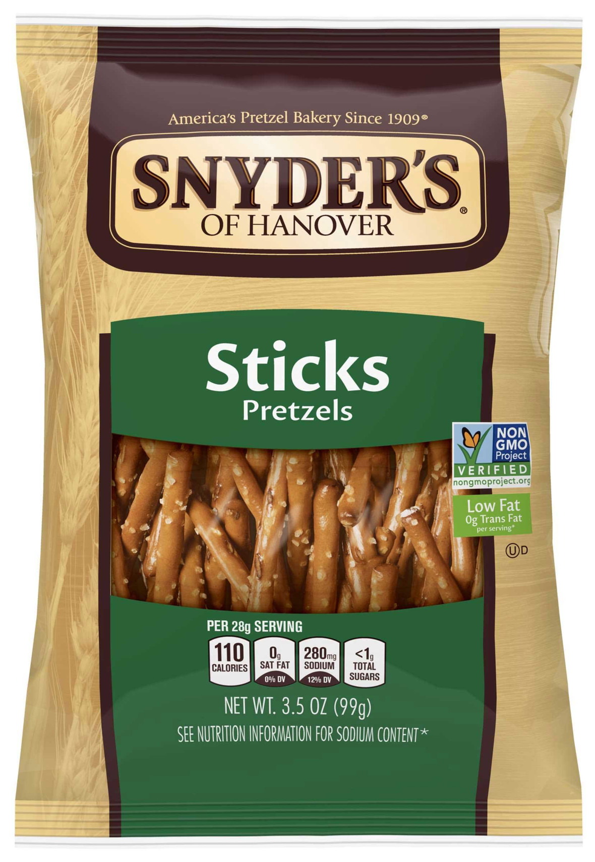 Snyder s Of Hanover Pretzel Sticks, 3.5 Ounces, 8 Per Case