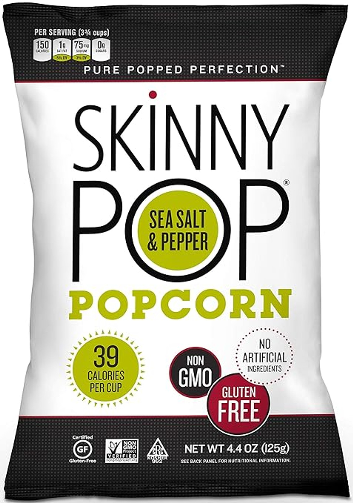 Skinnypop Popcorn Black Pepper, 4.4 Ounce, 12 Per Case