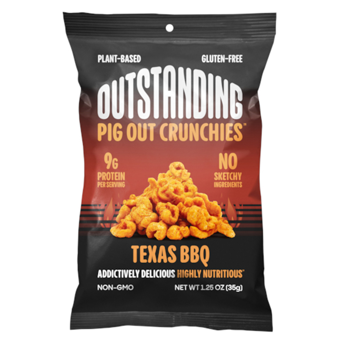 Pigout Crunchies Texas Bbq, 1.25 Ounces, 8 Per Case