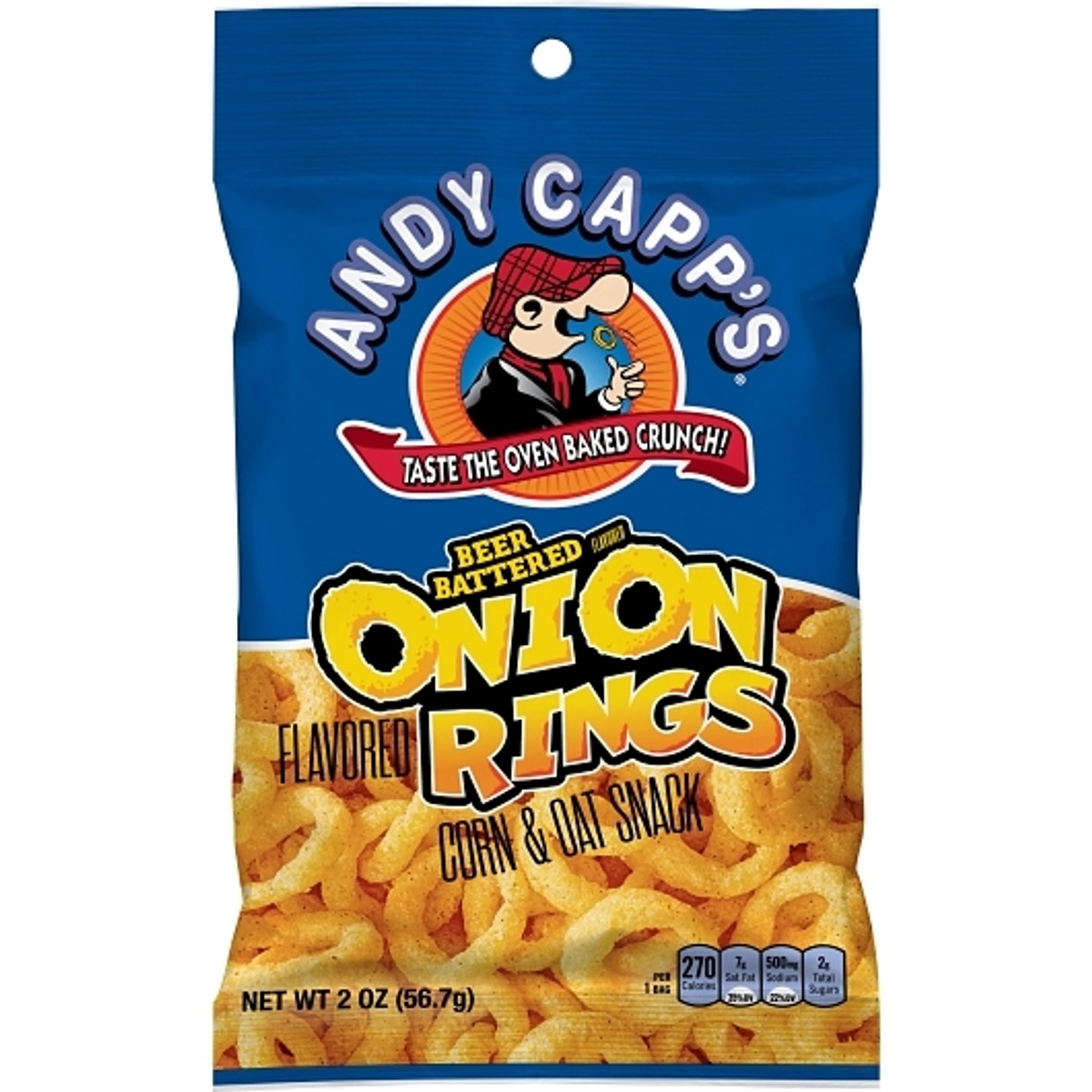 Andy Capp Beer Battered Onion Rings Baked, 2 Ounces, 12 Per Case