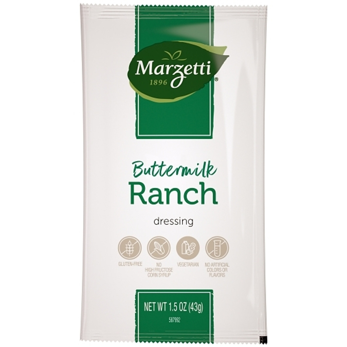 Marzetti Buttermilk Ranch Dressing Single Serve, 1.5 Ounce, 120 Per Case