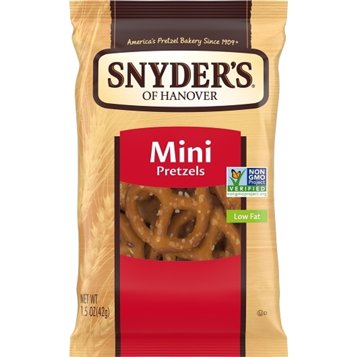 Snyder s Of Hanover Fat-Free Mini Twist Pretzels, 1.5 Ounce, 60 Per Case