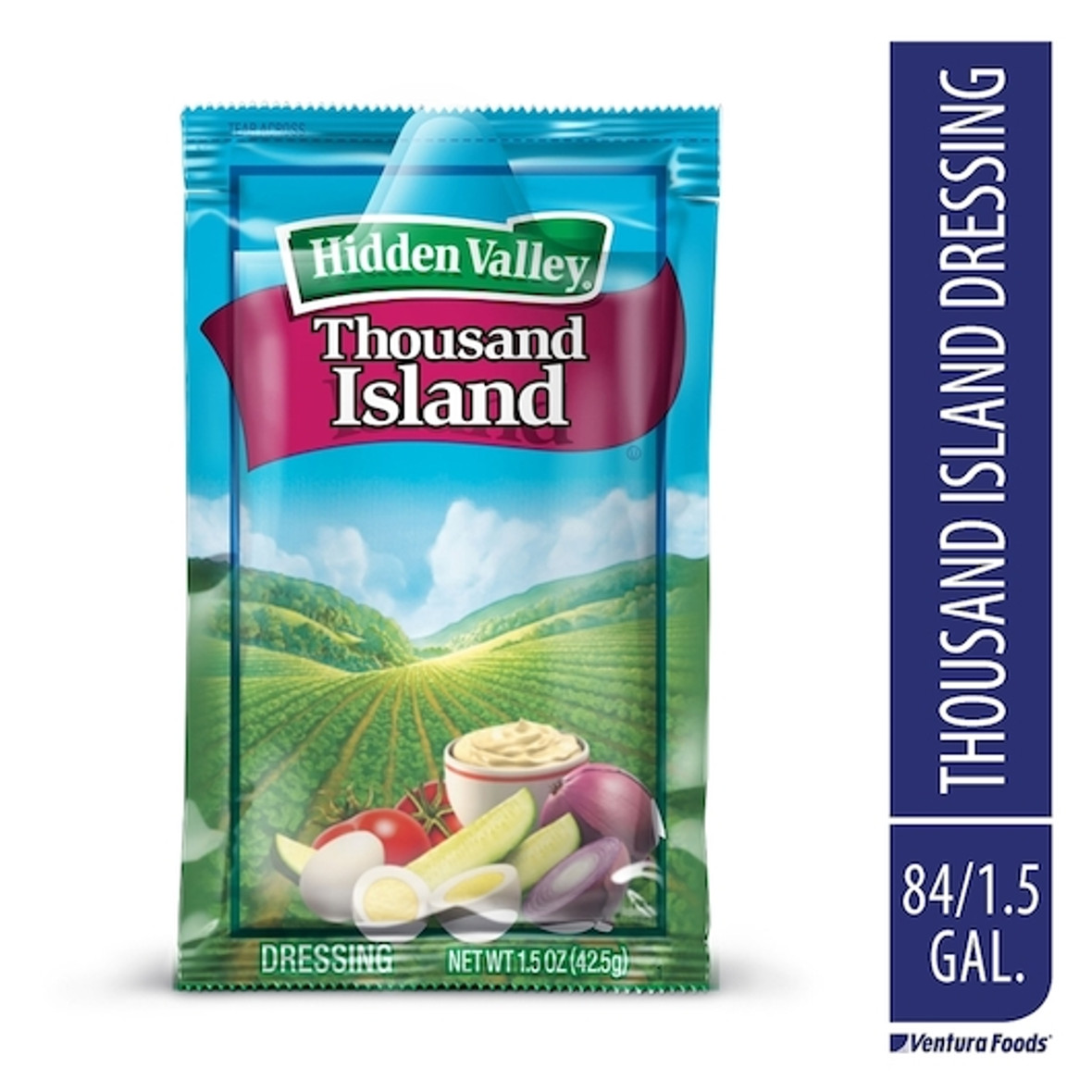 Hidden Valley Thick And Creamy Thousand Island Dressing Single Serve, 1.5 Ounce, 84 Per Case