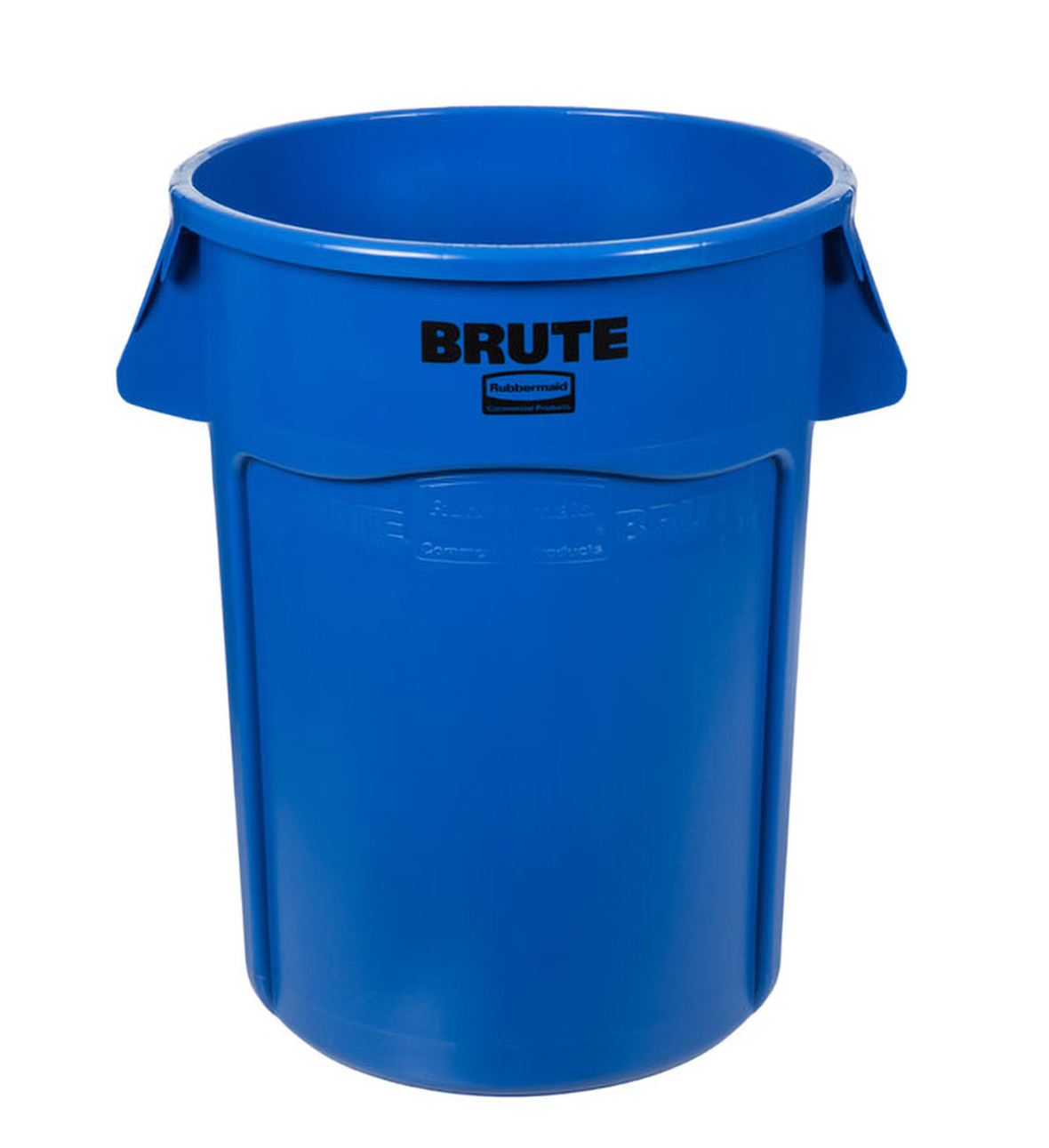 Rubbermaid Commercial Prod. Brute Vented Trash Receptacle, Blue, Round