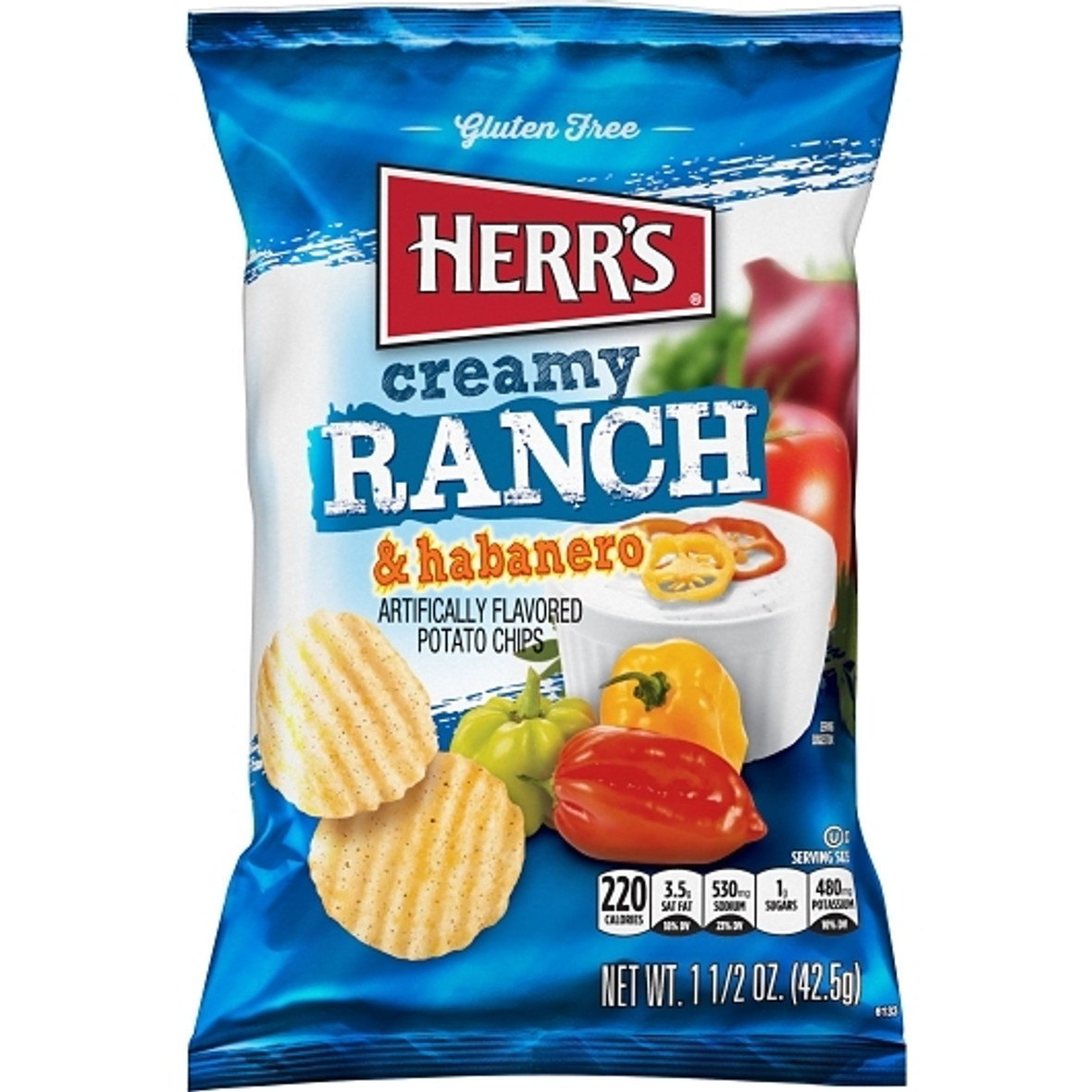 Herr s Creamy Ranch & Habanero, 1.5 Ounce, 60 Per Case