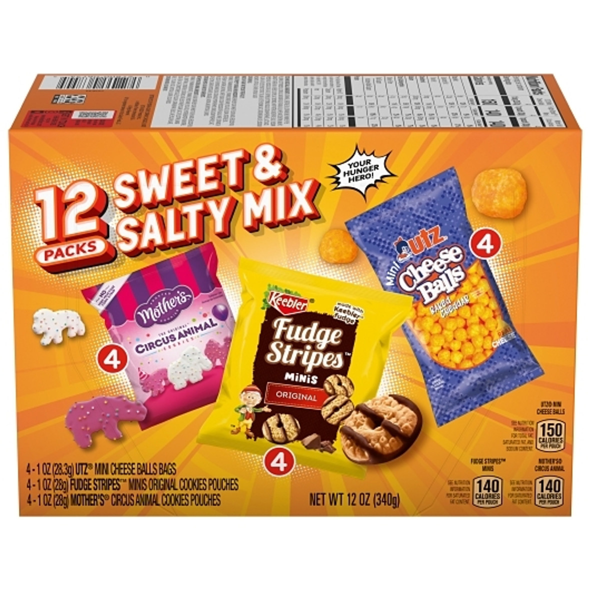 Otg Variety Packs Sweet & Salty Variety, 12 Ounce, 4 Per Case