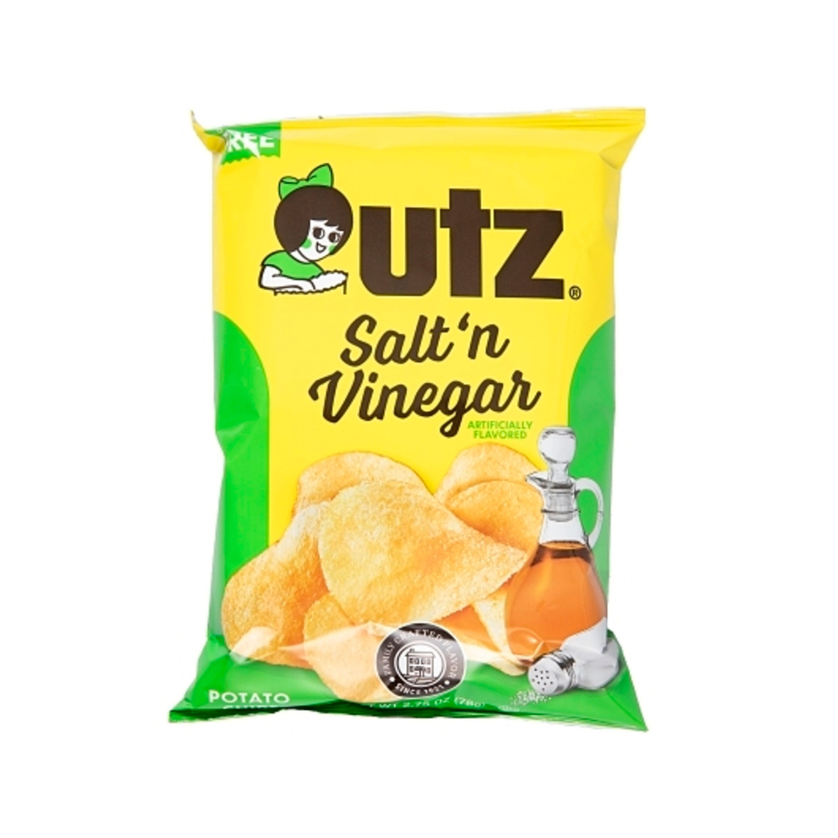 Utz Salt & Vinegar Chips, 2.75 Ounces, 14 Per Case