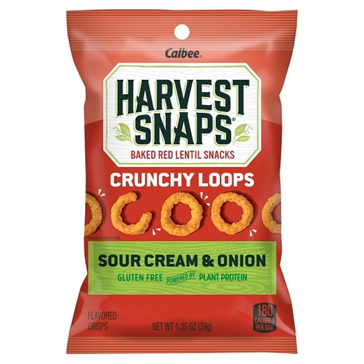 Harvest Snaps Crunchy Loops Sour Cream & Onion Caddy, 8 Each, 8 Per Case