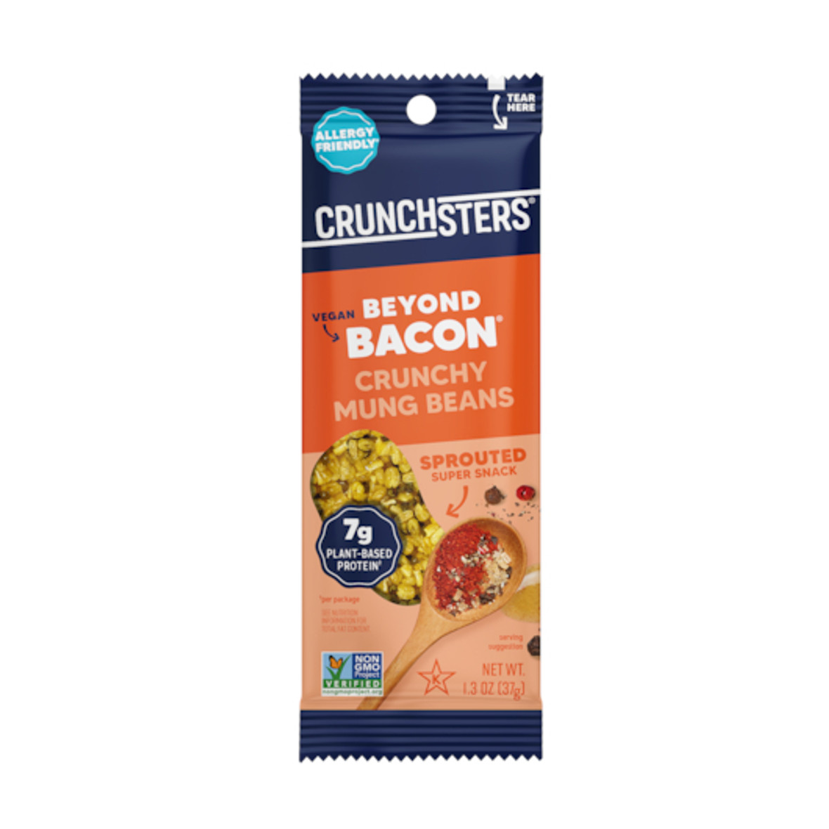 Crunchster Protein Snack Beyond Bacon Single Serve, 1.3 Ounces, 12 Per Box, 6 Per Case