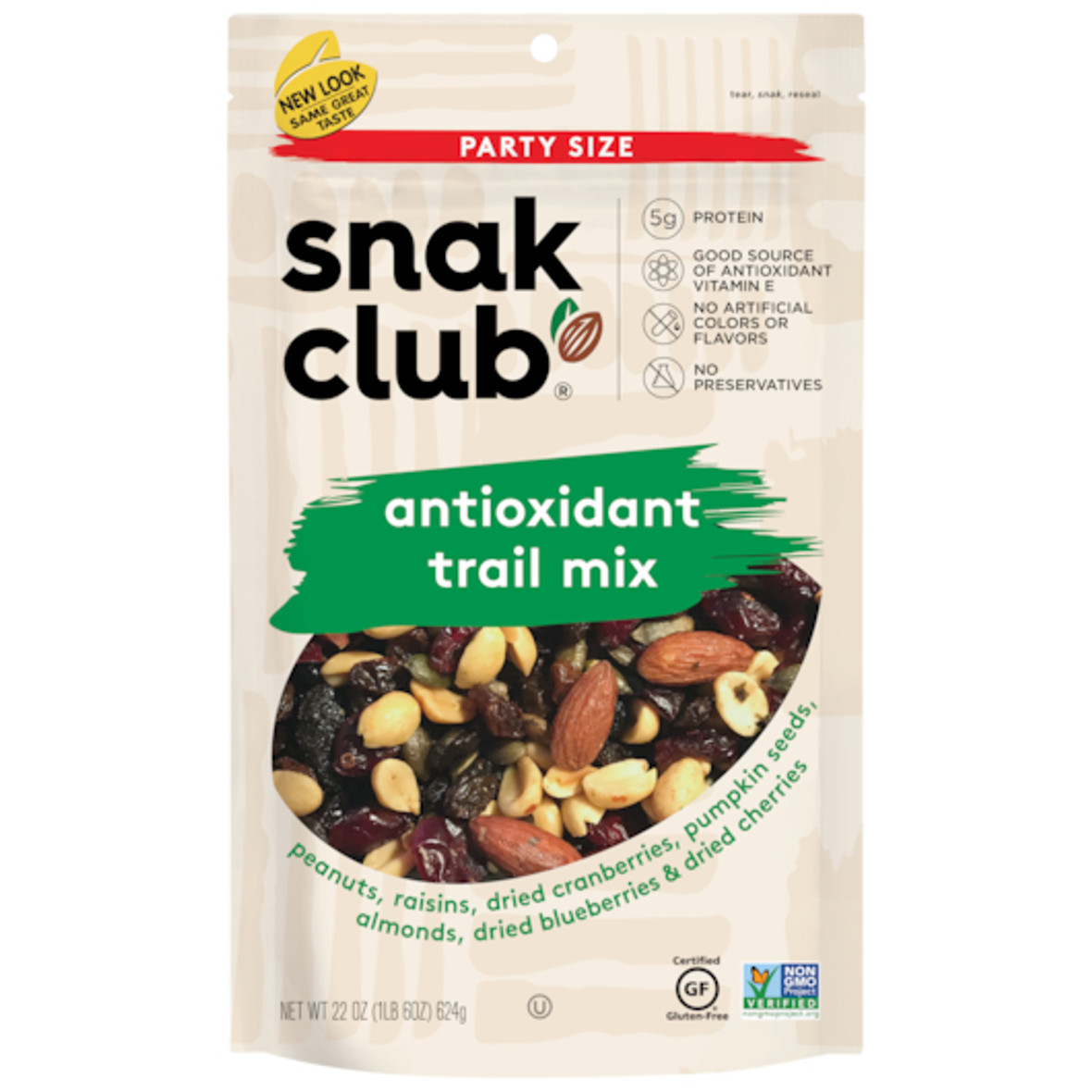 Snak Club Antioxidant Trail Mix Party Size, 1.375 Pound, 6 Per Case
