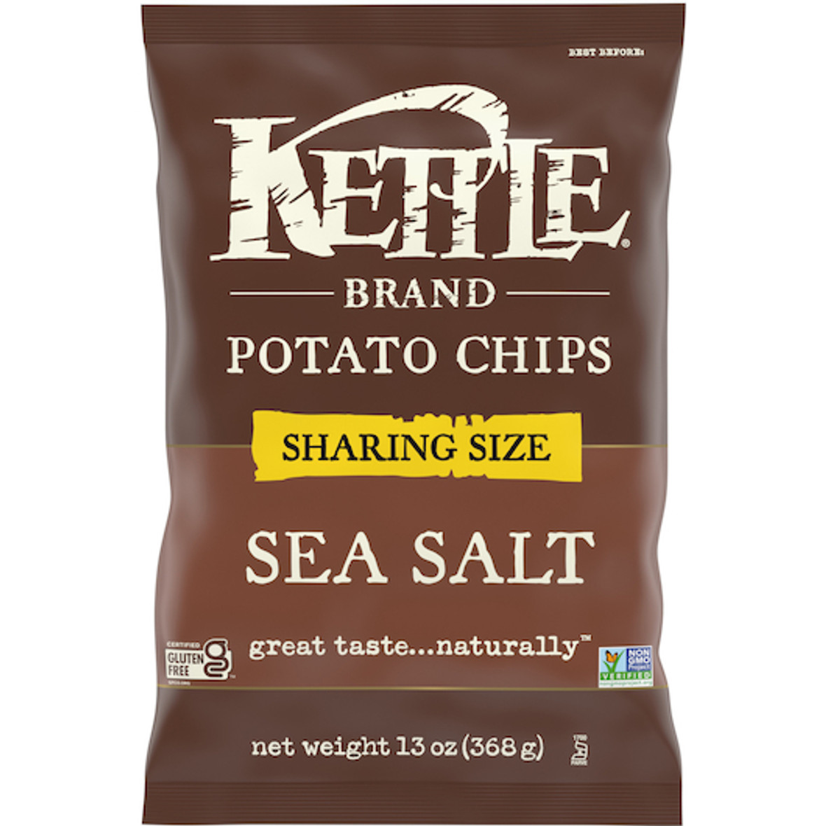 Kettle Foods Potato Chip Sea Salt Branded, 13 Ounces, 9 Per Case