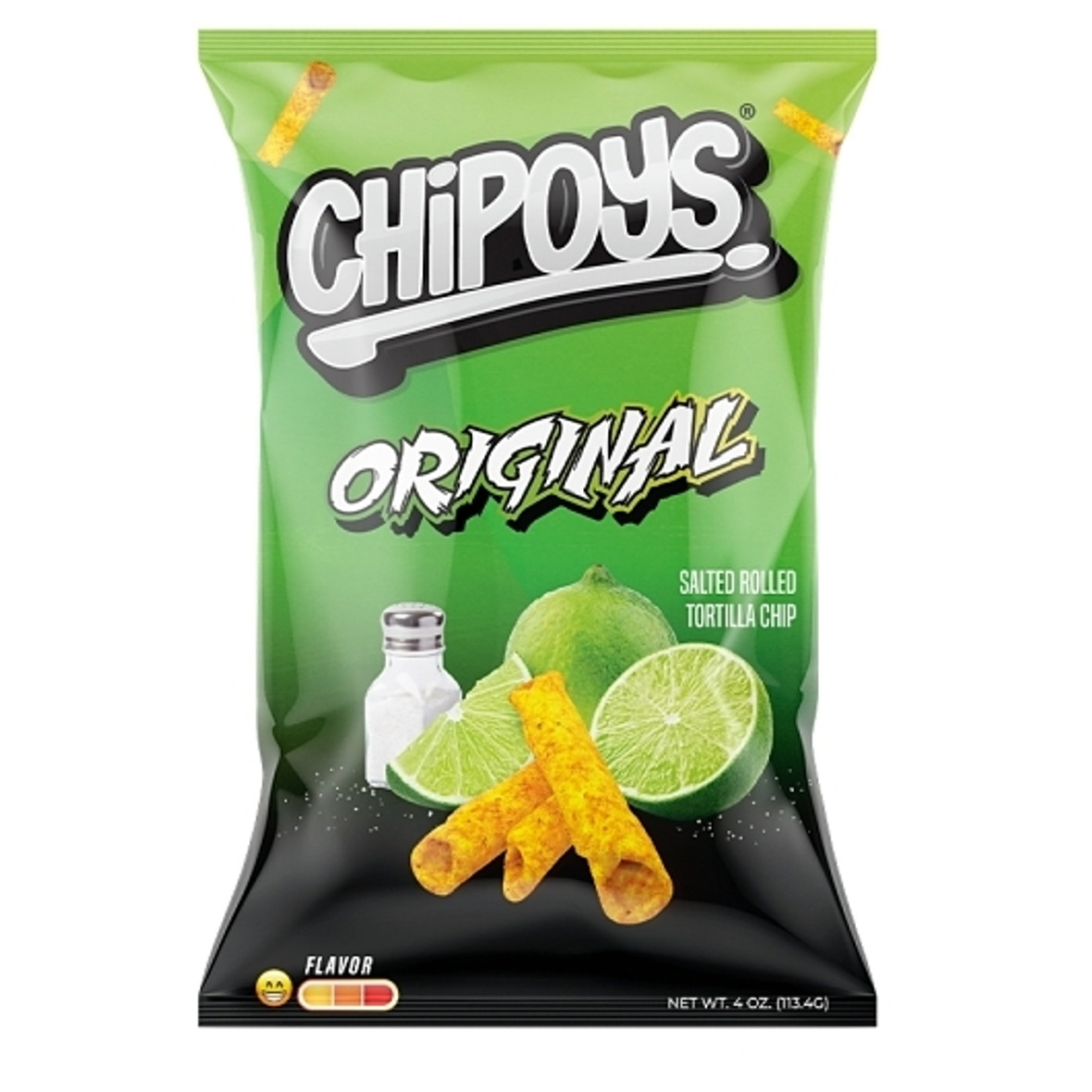 Chipoys Original Rolled Tortilla Chips, 4 Ounce, 8 Per Box, 12 Per Case
