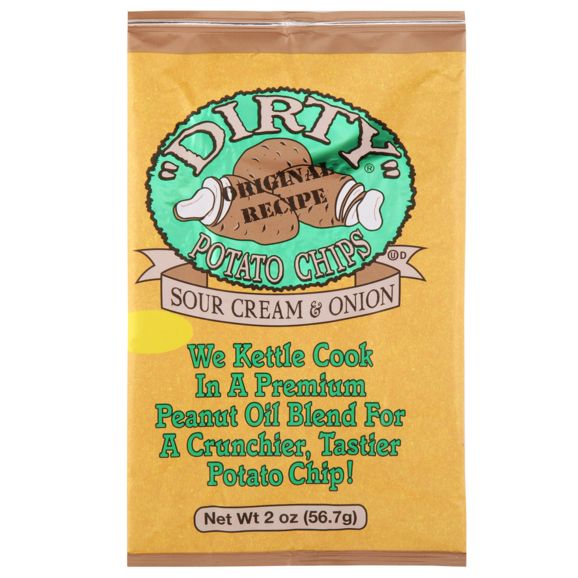 Dirty Potato Chips Sour Cream And Onion Potato Chips, 2 Ounces, 25 Per Case