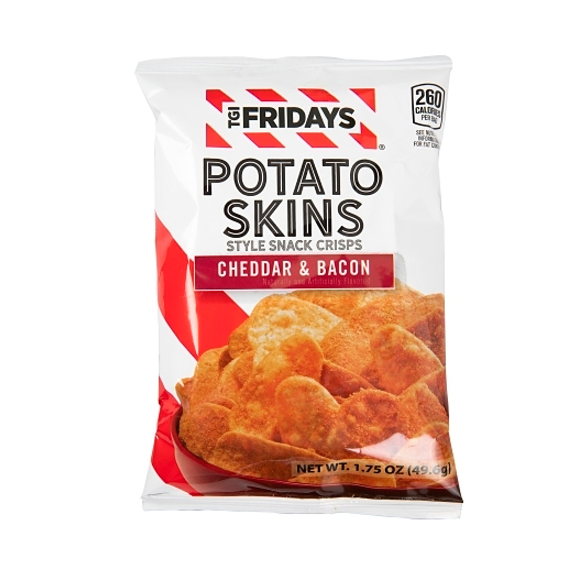 Tgi Friday s Cheddar & Bacon Potato Skins Snack Chips, 1.75 Ounces, 55 Per Case