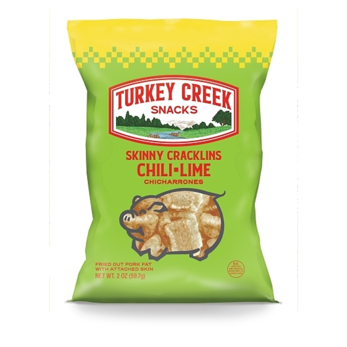 Turkey Creek Box Of Skinny Chili Lime Cracklins, 2 Ounce, 12 Per Case