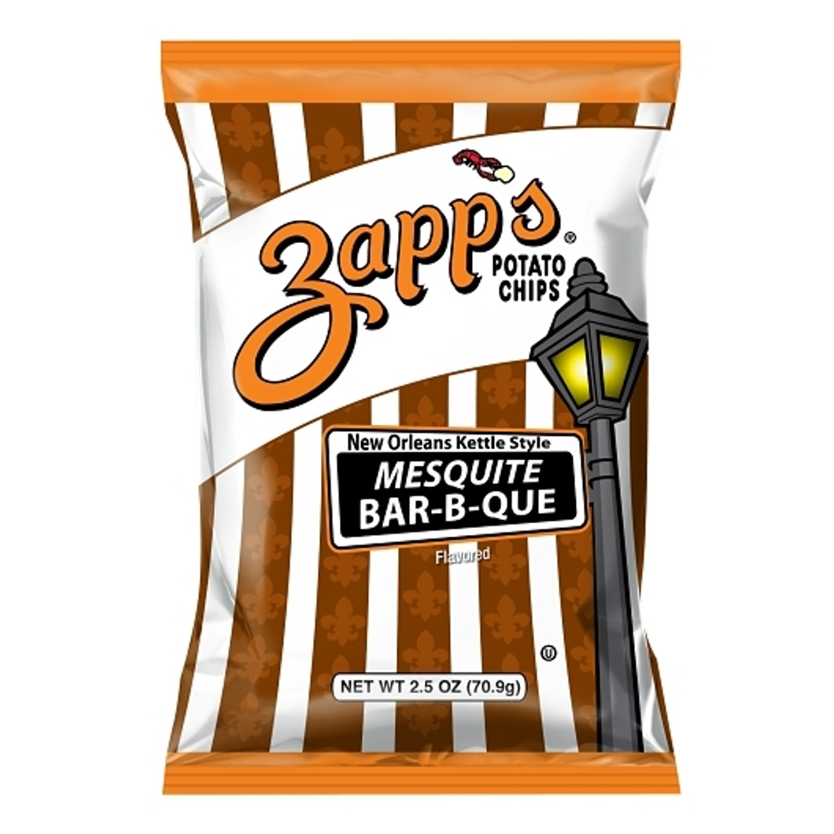 Zapp s Potato Chips Mesquite Bbq Kettle Chips, 2.5 Ounces, 10 Per Case