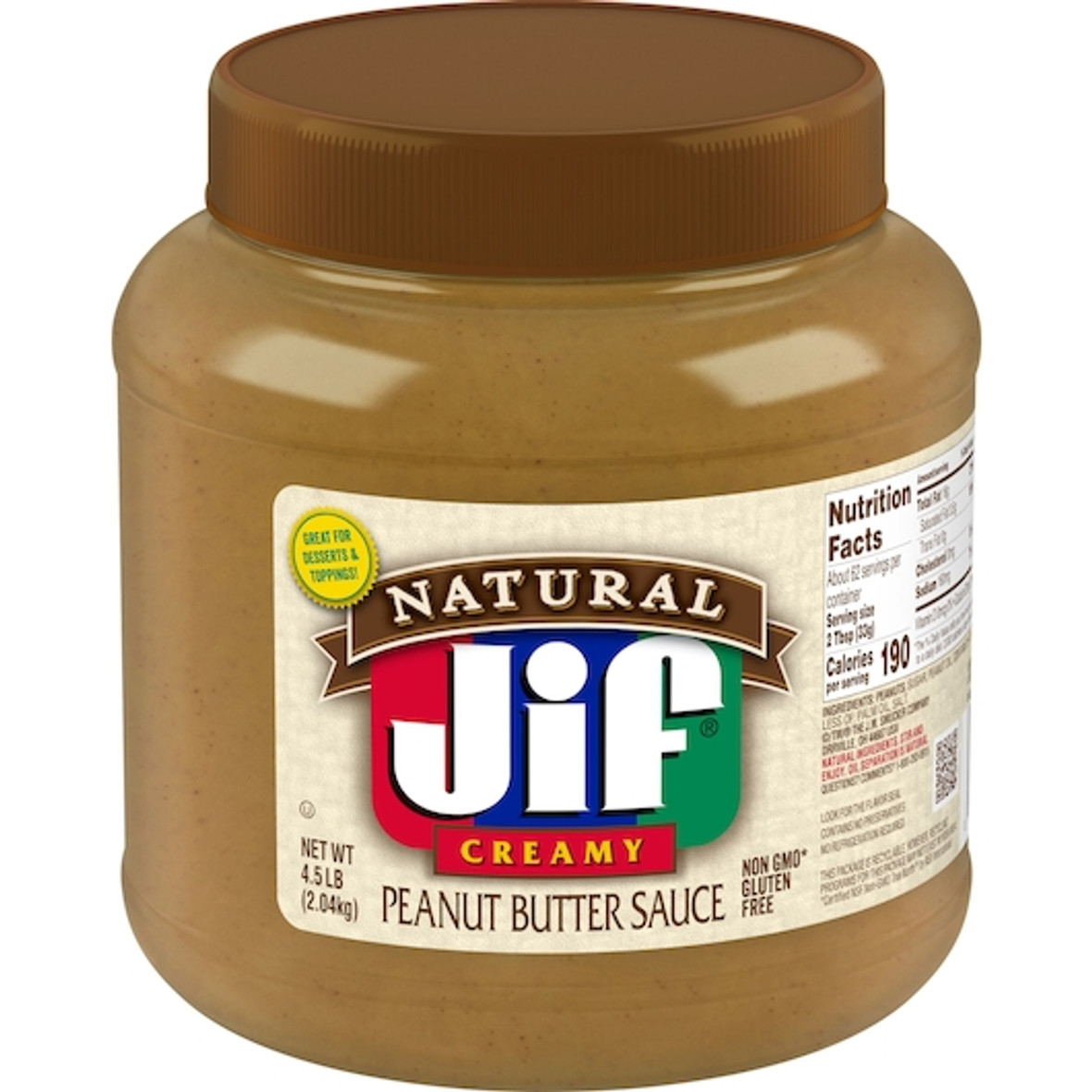 Jif Peanut Butter Sauce, 4.5 Pounds, 2 Per Case