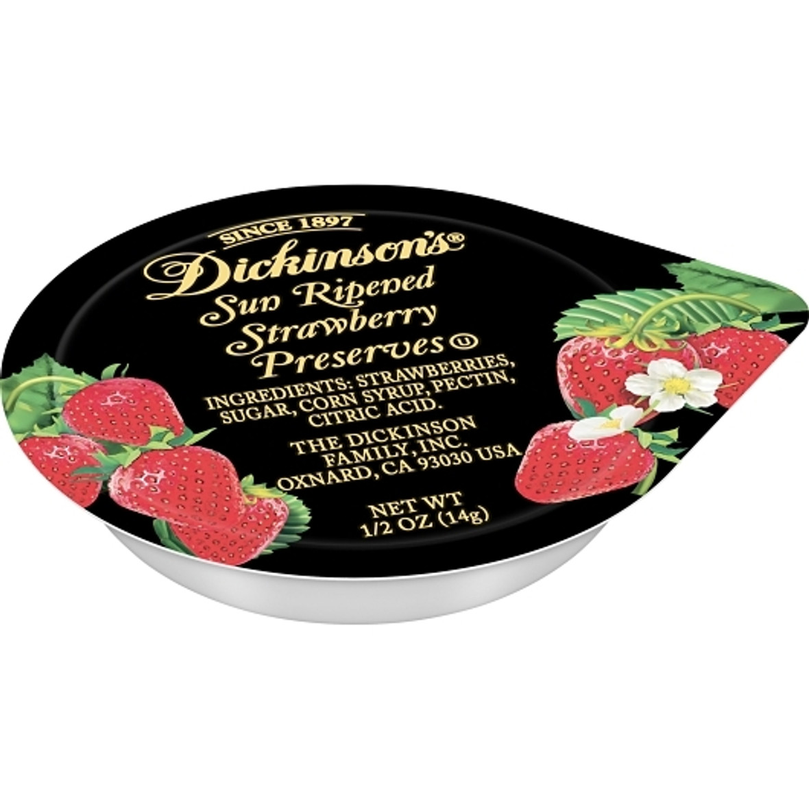 Dickinson Portion Control Strawberry Preserves, 0.5 Ounces, 200 Per Case