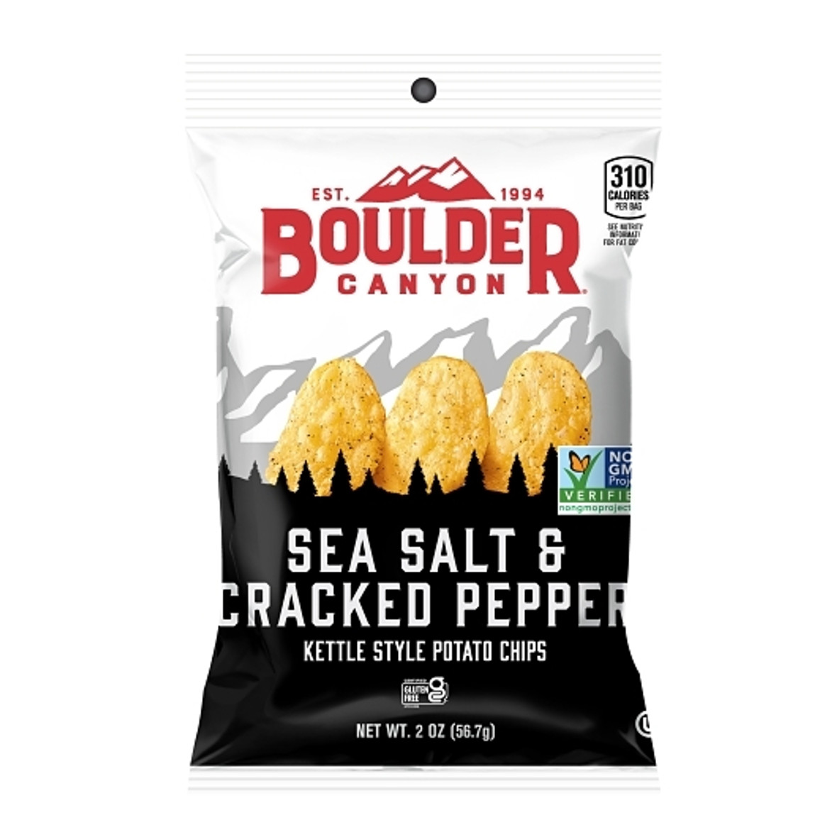 Boulder Canyon Sea Salt & Cracked Pepper, 2 Ounces, 8 Per Case