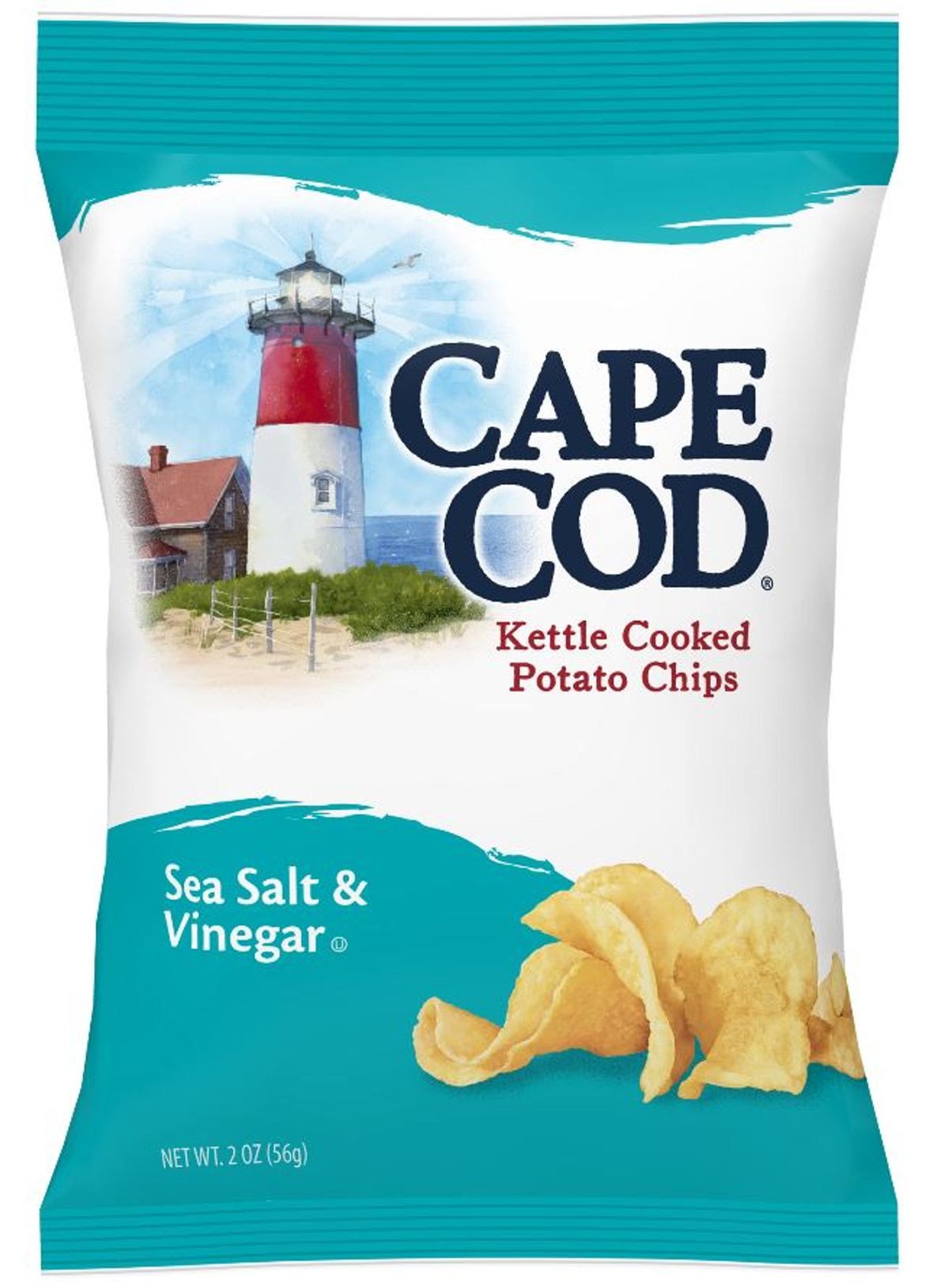 Cape Cod Potato Chips Sea Salt & Vinegar, 2 Ounces, 6 Per Case