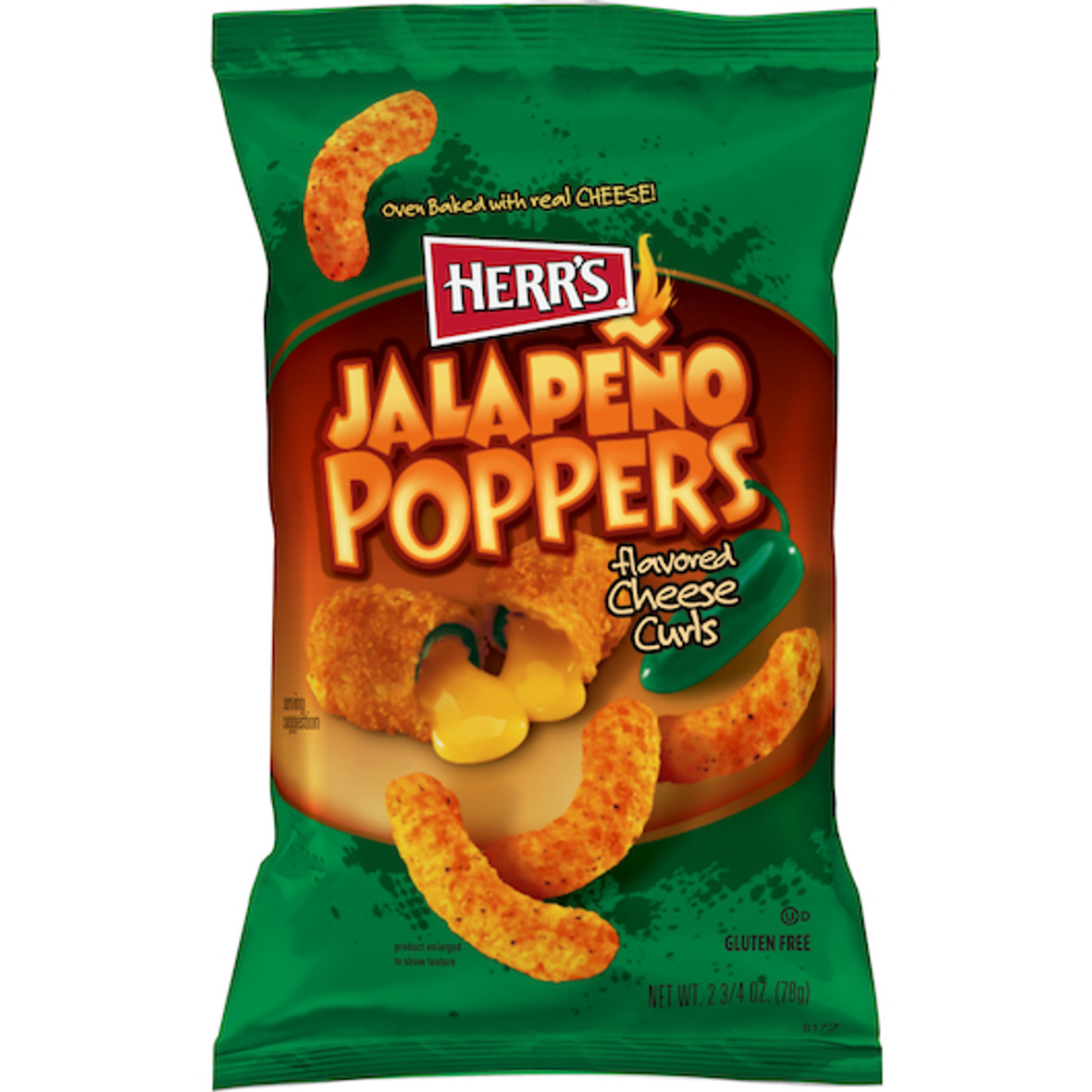 Herr Foods Inc Jalapeno Popper Curl, 2.75 Ounce, 12 Per Case