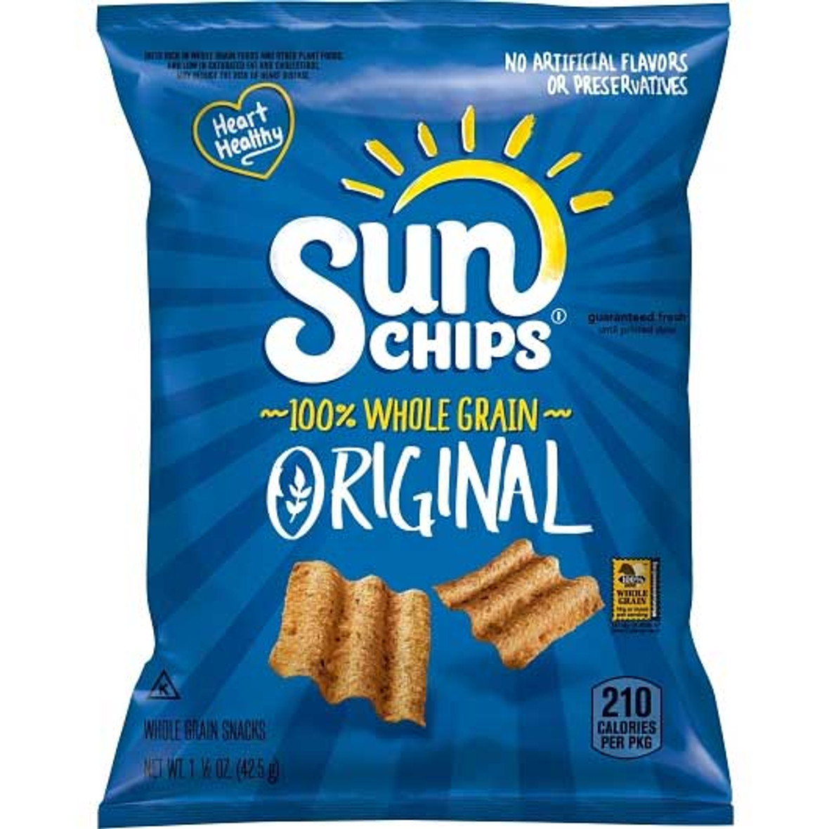 Sun Chips Original Whole Grain Chips, 1.5 Ounce, 64 Per Case