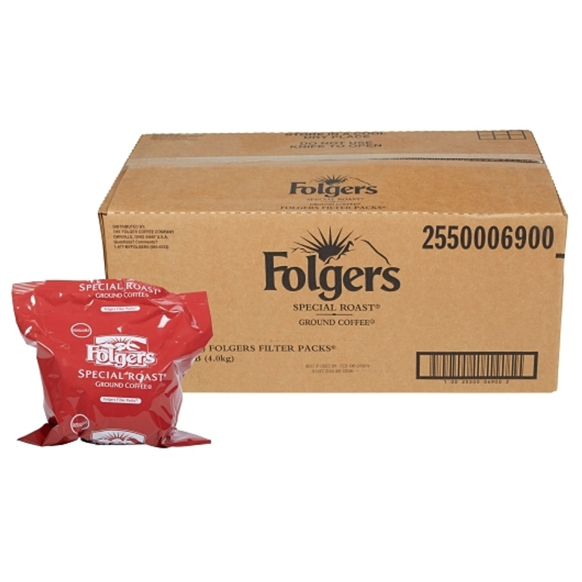 Folgers Regular Special Roast Coffee Filter Pack, 0.9 Ounce, 160 Per Case