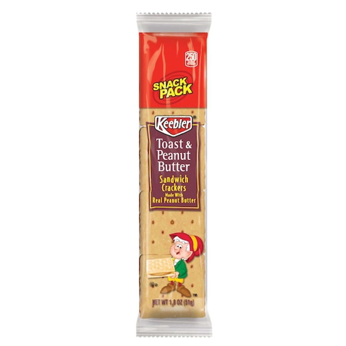 Kellogg s Keebler Kings Blend Toasted & Peanut Butter Cracker, 1.8 Ounces, 12 Per Box, 12 Per Case